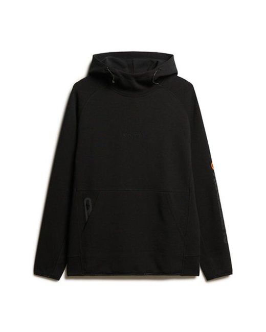 Superdry Black & Co Tech Logo Loose Hoodie for men