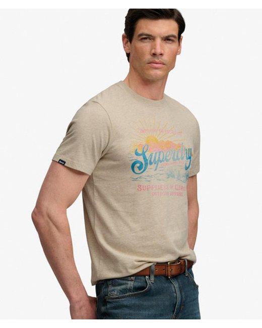 Superdry Brown & Co Outdoors Mountain Relaxed T-shirt for men