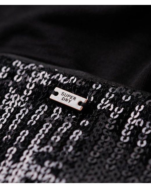 Superdry Black & Co Sequin Cami Vest Top