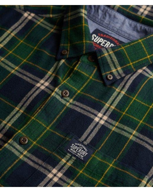 Superdry Green & Co Long Sleeve Cotton Lumberjack Shirt for men