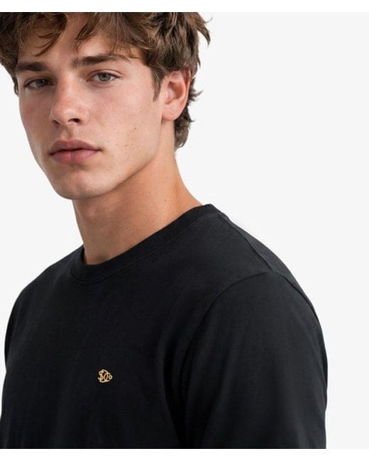 Superdry Black & Co Logo Embroidered T-shirt for men