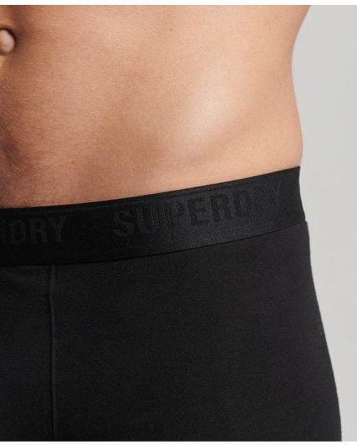 Superdry Black & Co Organic Cotton Trunk Triple Pack for men
