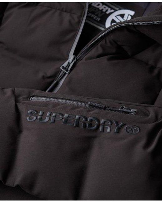 Superdry Black Sport Ski Radar Luxe Puffer Jacket for men