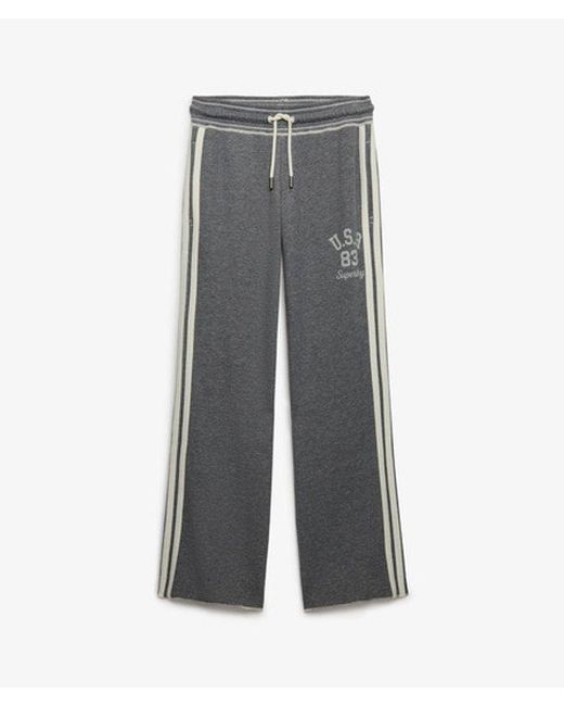 Superdry Red & Co Athletic Essentials Stripe Flare joggers