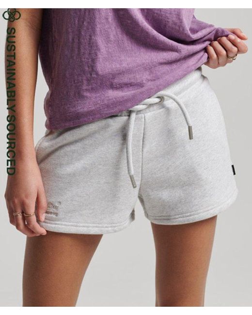Superdry Purple & Co Organic Cotton Vintage Logo Jersey Shorts