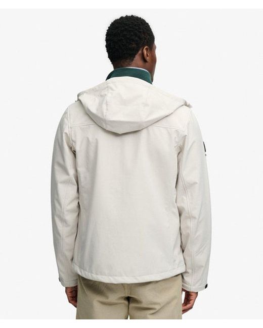 Superdry White & Co Hooded Softshell Trekker Jacket for men