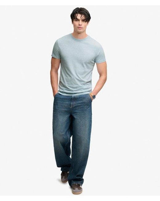 Superdry Blue & Co Logo Embroidered T-shirt for men