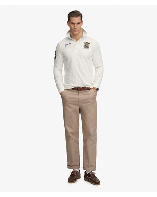 Superdry White & Co Double Emblem Rugby Top for men