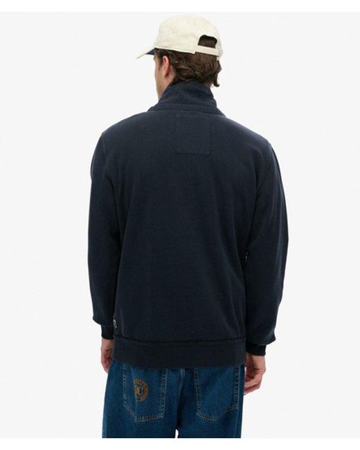 Superdry Black & Co Athletic Half Zip Sweatshirt for men