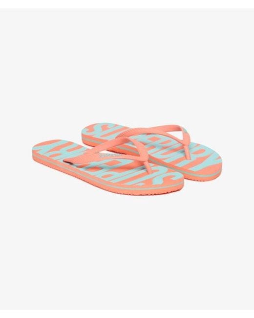 Superdry Pink & Co Vintage Flip Flops