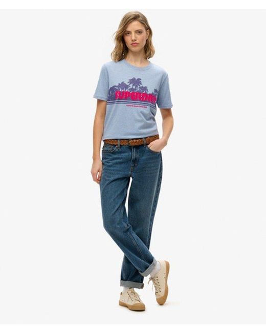 Superdry Blue & Co Outdoor Stripe Relaxed T-shirt
