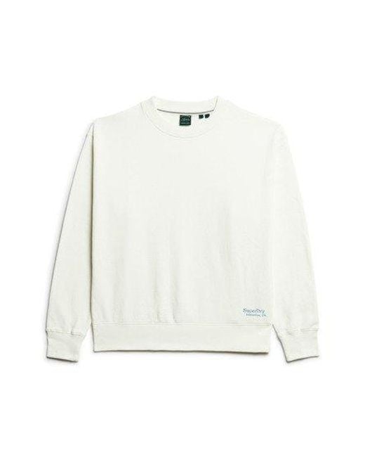 Superdry White Essential Logo Sweatshirt