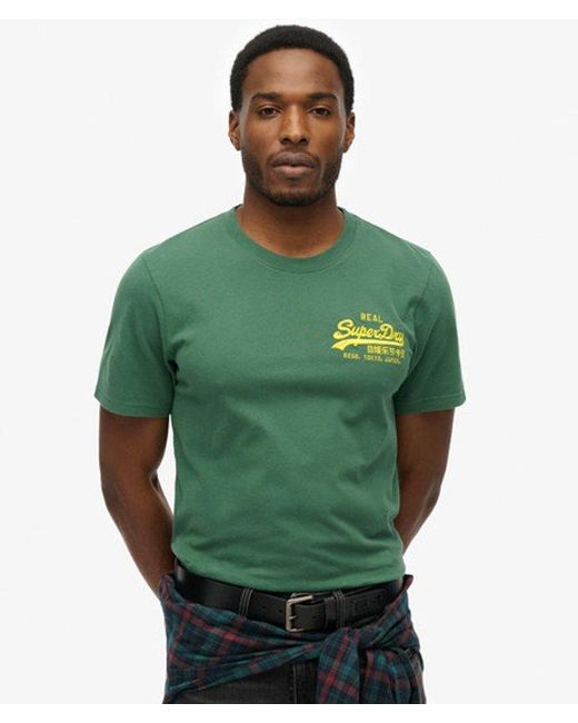 Superdry Green & Co Vintage Logo Embroidered Relaxed T-shirt for men