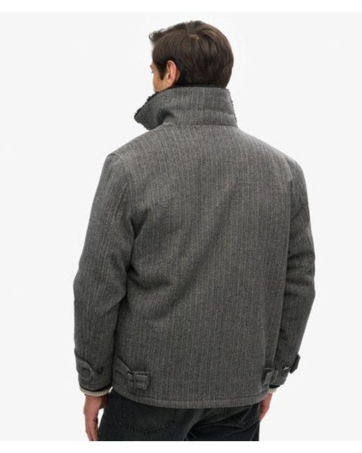 Superdry Gray The Merchant Store- Wool Chore Jacket for men