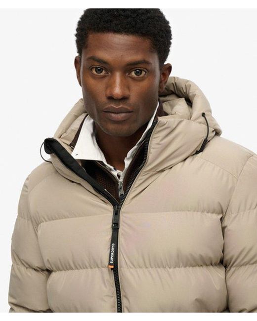 Superdry Natural Hooded Sports Puffer Jacket for men