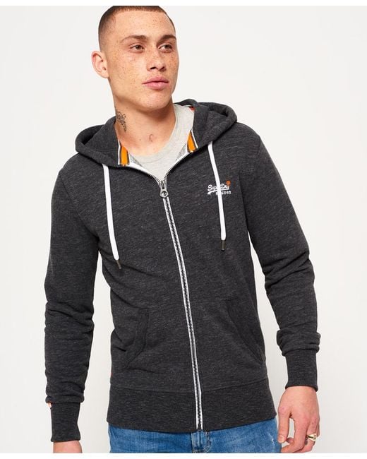Lyst - Superdry Orange Label Lite Zip Hoodie in Gray for Men