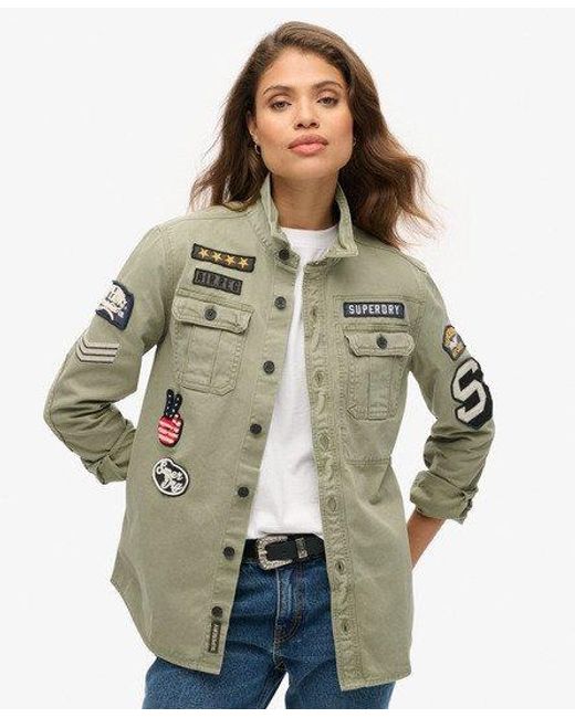 Superdry Natural Embroidered Long Sleeve Scout Shirt