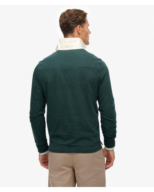 Superdry Green & Co Vintage Athletic Jersey Rugby Top for men