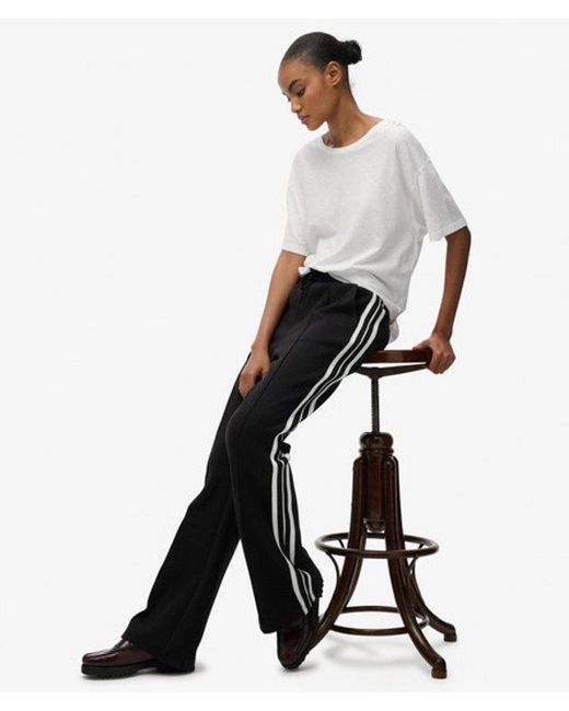 Superdry White & Co Studios Stripe Straight joggers