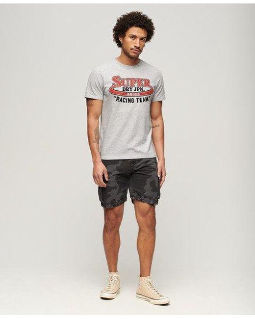 Superdry Gray Reworked Classic Graphic T-shirt for men