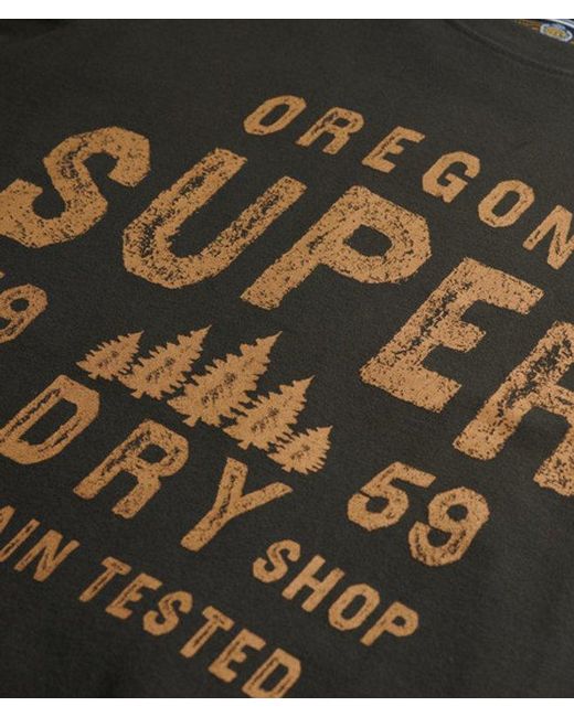 Superdry Black Work Shop T-Shirt for men