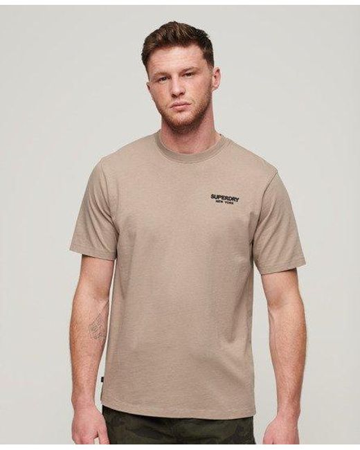 Superdry Brown Luxury Sport Loose Fit T-shirt for men
