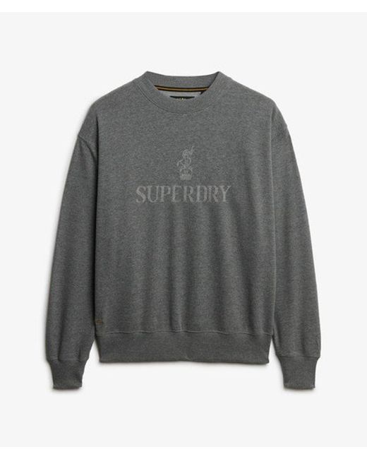 Superdry Gray & Co British Design Relaxed Crew Sweatshirt