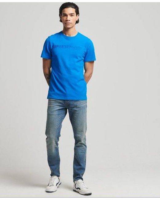 Superdry Blue Vintage Logo T-Shirt Aqua for men
