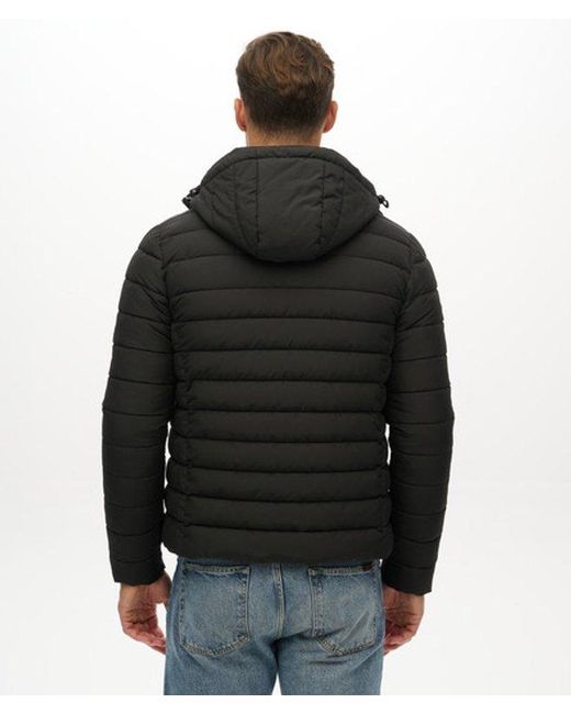 Superdry Black Hooded Fuji Jacket for men