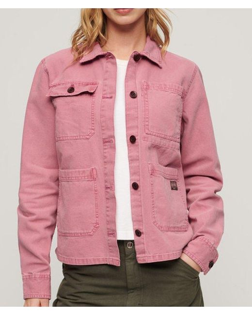 Superdry Pink & Co Four Pocket Chore Jacket