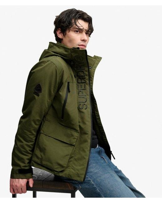 Superdry Green & Co Hooded Ultimate Embroidered Windbreaker Jacket for men