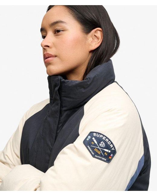 Superdry Blue Cotton Padded Shell Jacket