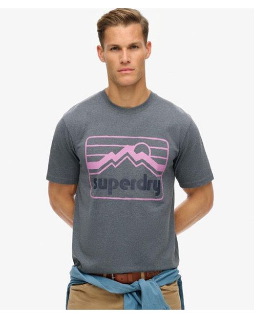 Superdry Gray & Co 90s Terrain Graphic T-shirt for men