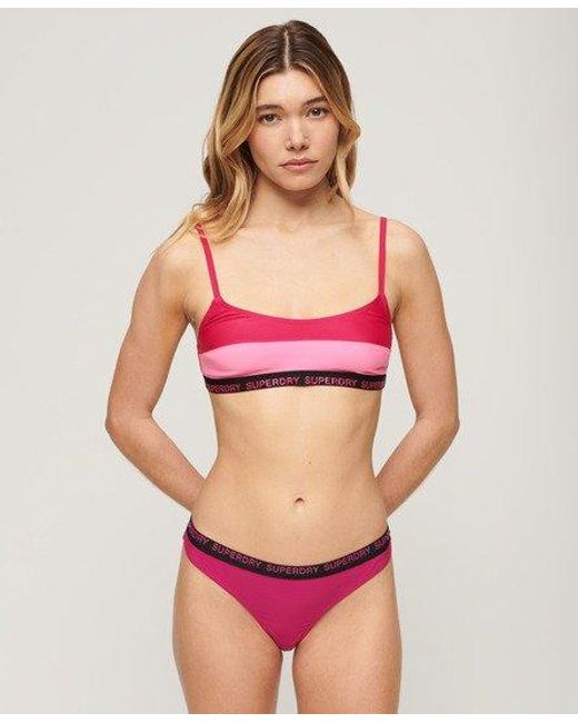 Superdry Pink Ladies Elastic Cheeky Bikini Briefs
