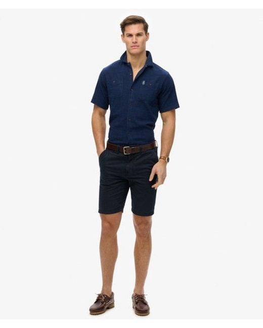 Superdry Blue & Co The Merchant Store - Short Sleeve Textured Shirt for men