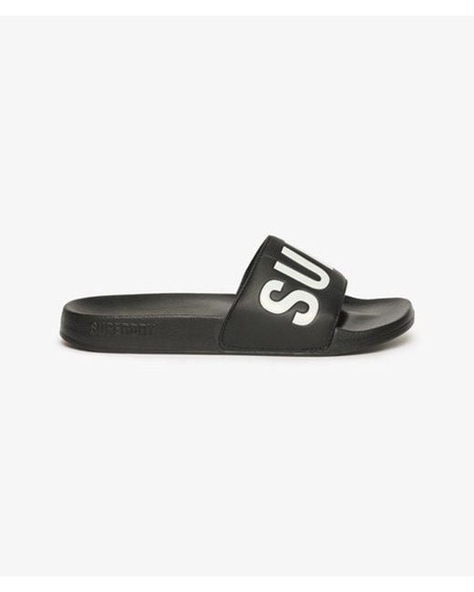 Superdry Black & Co Core Vegan Pool Sliders