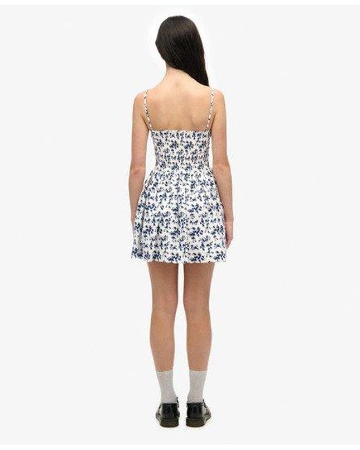 Superdry Minicami-jurk Met Korsetmodel in het Blue