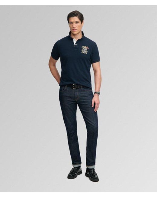 Superdry Blue & Co Crest Polo Shirt for men