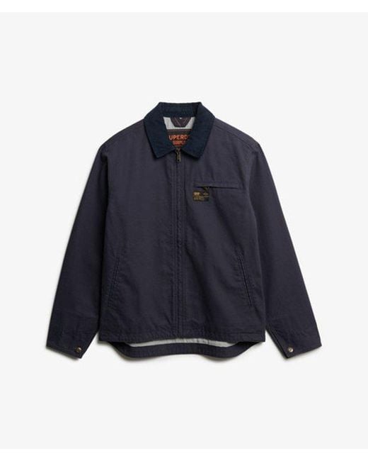 Superdry Blue & Co Cord Collar Barn Jacket for men