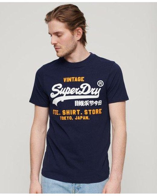 T-shirt classique vintage Superdry pour homme en coloris Blue