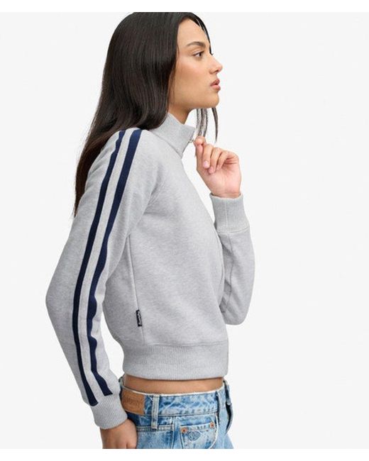 Superdry Athletic Essentials Logo Trainingsjack in het Gray