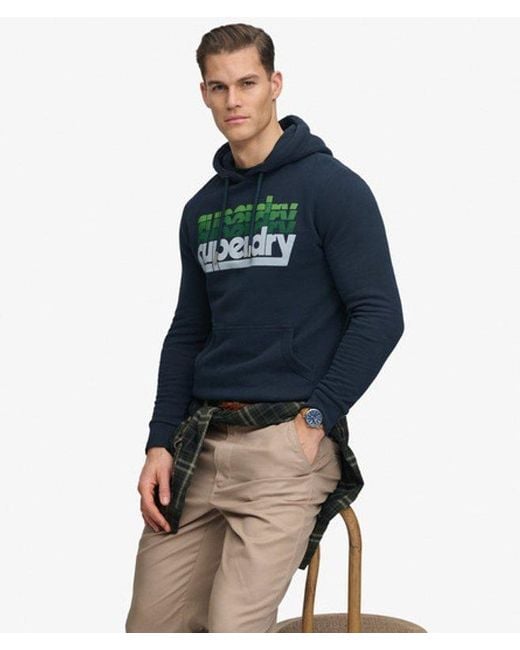 Superdry Blue & Co Stacked Hoodie for men