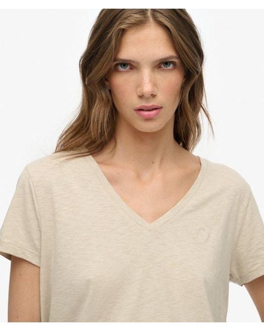 Superdry Natural & Co Studios Slub Embroidered T-shirt
