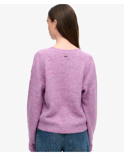 Superdry Purple & Co Brushed Crew Neck Jumper