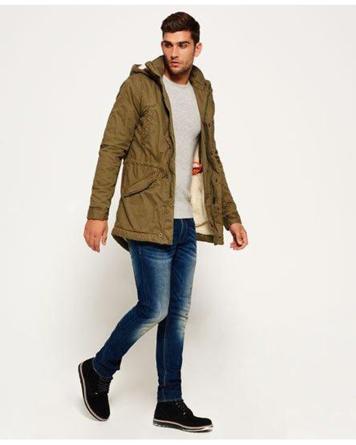 Superdry Green Rookie Military Parka Jacket Deepest Army for men