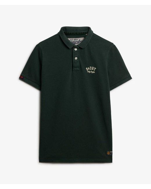 Superdry Green & Co Vintage Athletic Embroidered Polo Shirt for men