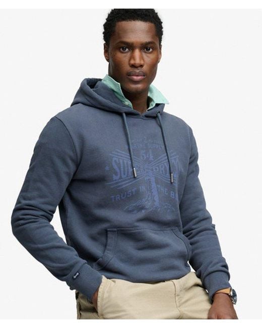 Superdry Blue & Co Lo-fi Dockside Hoodie for men