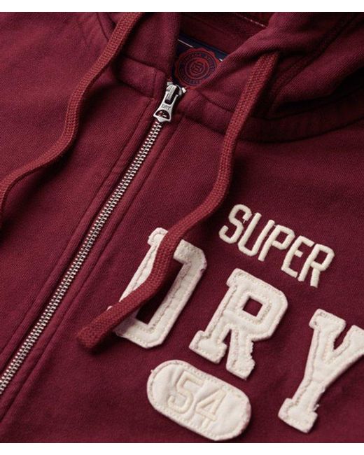 Superdry Embroidered Vintage Athletic Zip Hoodie for men