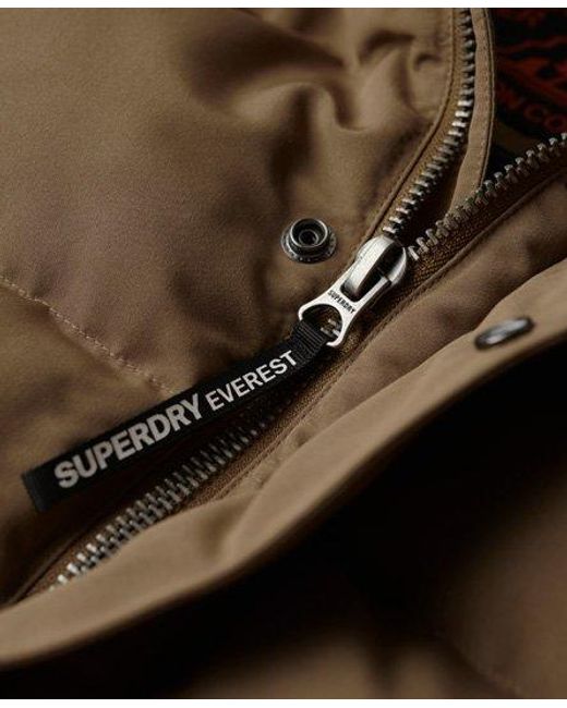 Superdry Brown Uperdry Everet Hort Puffer Jacket An for men