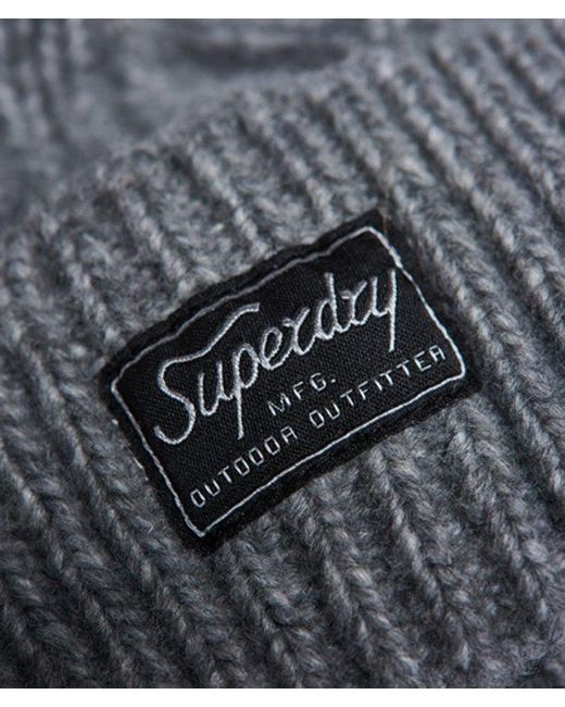 Superdry Gray & Co Cable Knit Lux Beanie Hat